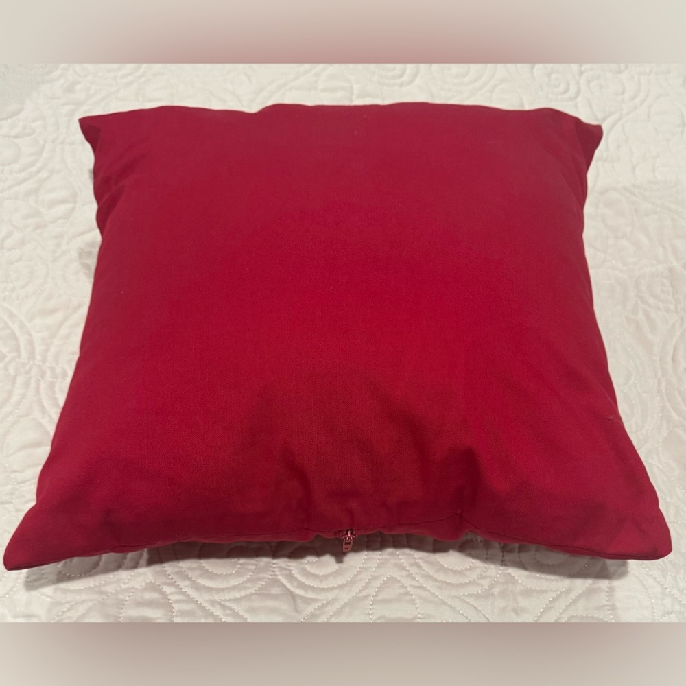 Handmade Red Pillow Sham/Cover